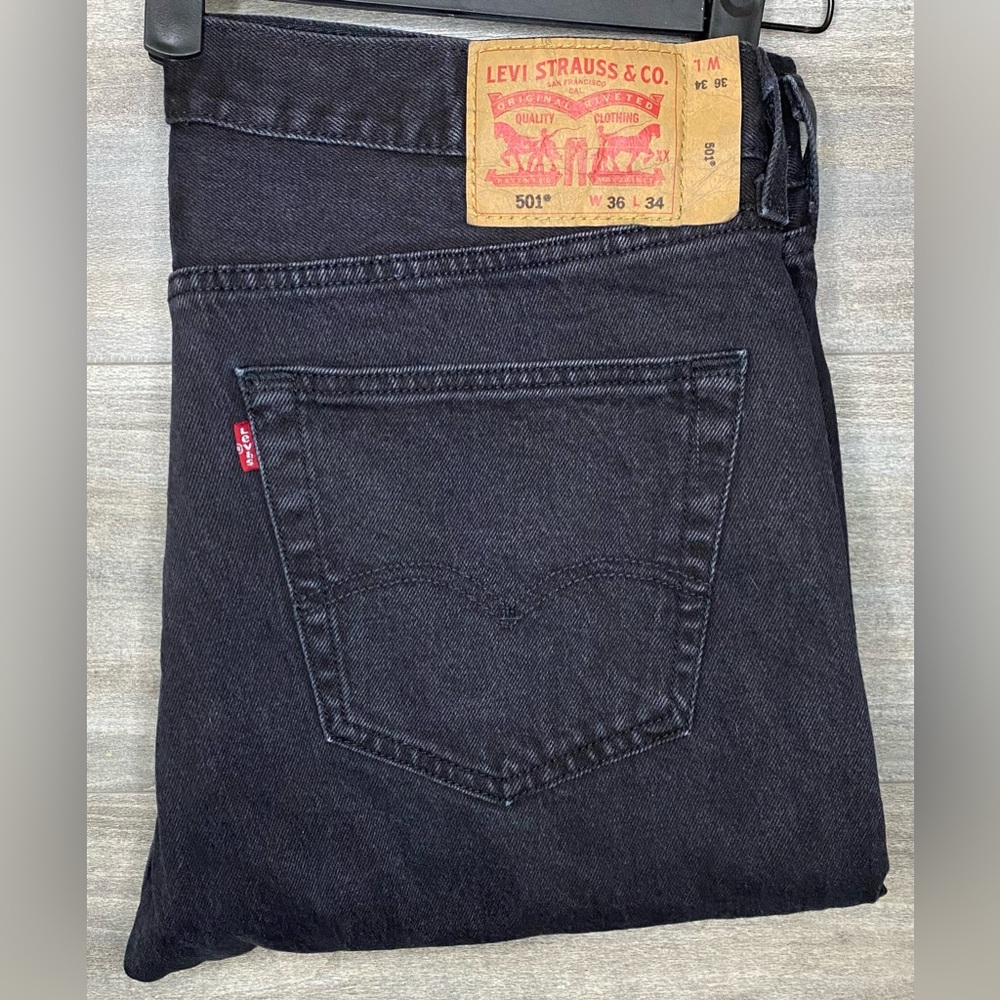 Levi's Men's 501 Original Stretch Mid Rise Regular Fit Straight Leg Jeans